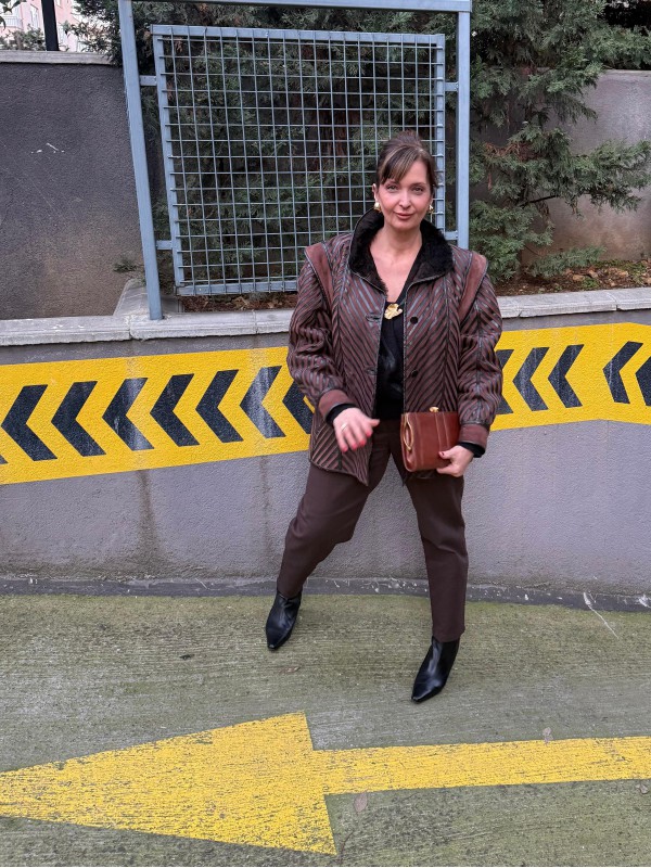 Vintage Deri&Süet&Yün Kaban 