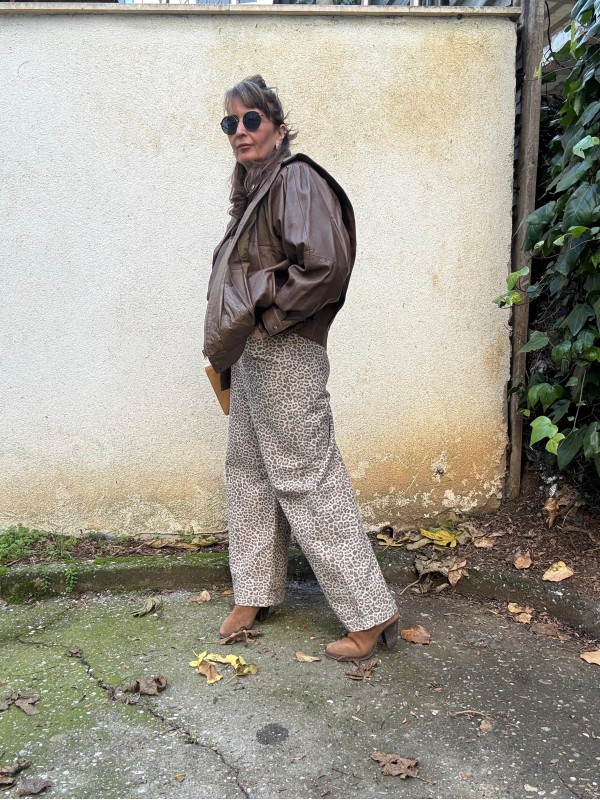 Vintage Kahverengi Deri Ceket / Mont 