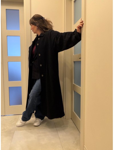 Vintage Rene Lezard Lacivert Yün&Kaşmir Palto Vintage Rene Lezard Lacivert Yün&Kaşmir Palto