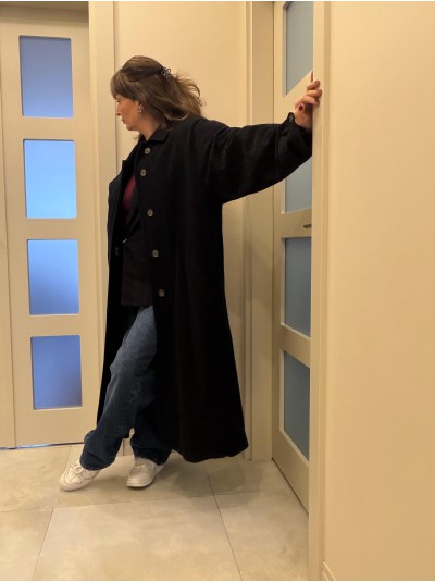 Vintage Rene Lezard Lacivert Yün&Kaşmir Palto Vintage Rene Lezard Lacivert Yün&Kaşmir Palto