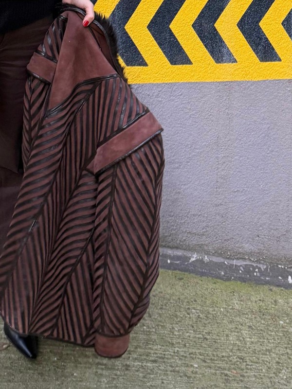 Vintage Deri&Süet&Yün Kaban 