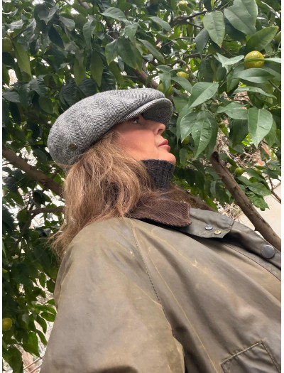 London UK Vintage Balıksırtı Kasket /Şapka 