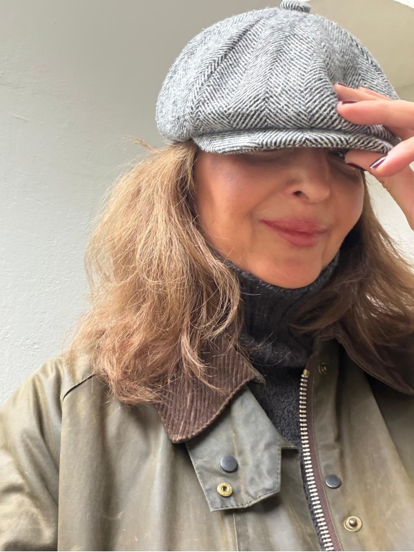 London UK Vintage Balıksırtı Kasket /Şapka 