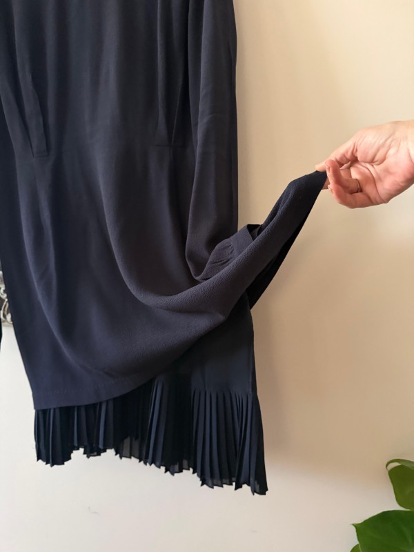 Michael Kors Lacivert Pilili Elbise 