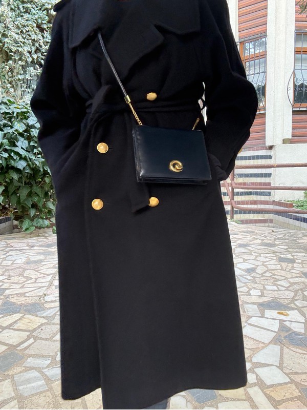 Vintage Gil Bret Lacivert Palto