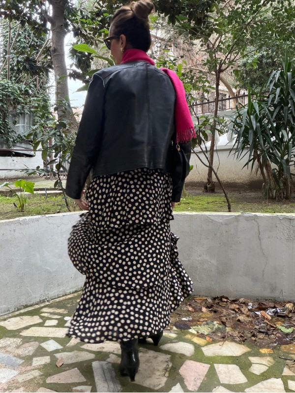 Vintage Puantiye Elbise 