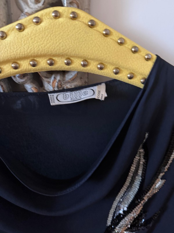 Vintage 80s -Bille Paris -Pul İşlemeli Bluz