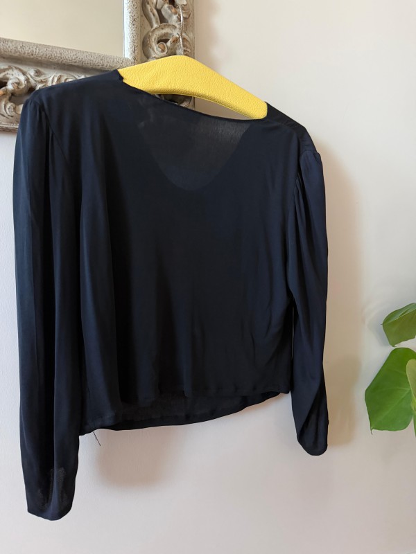 Vintage 80s -Bille Paris -Pul İşlemeli Bluz