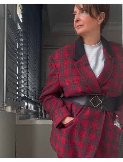 Vintage Made in Italy Ekose Blazer