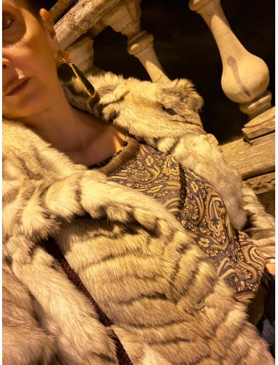 Premium Vintage Kısa Bej Peluş