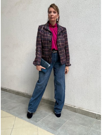 Tüvit Cep Detaylı Vintage Ceket