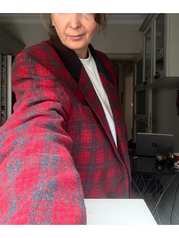 Vintage Made in Italy Ekose Blazer