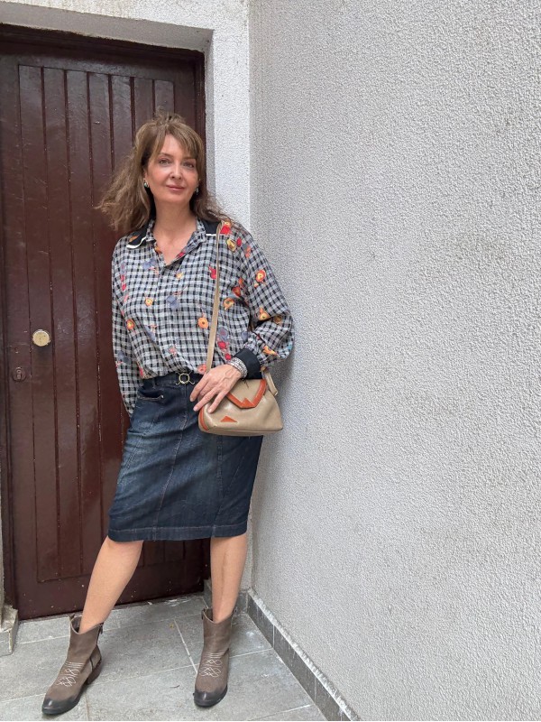 Vintage Çift Yakalı Gömlek