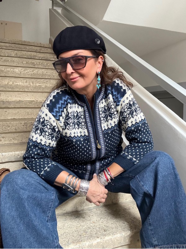 Vintage Windfjord Made in Norway Hırka /Mont Lacivert 