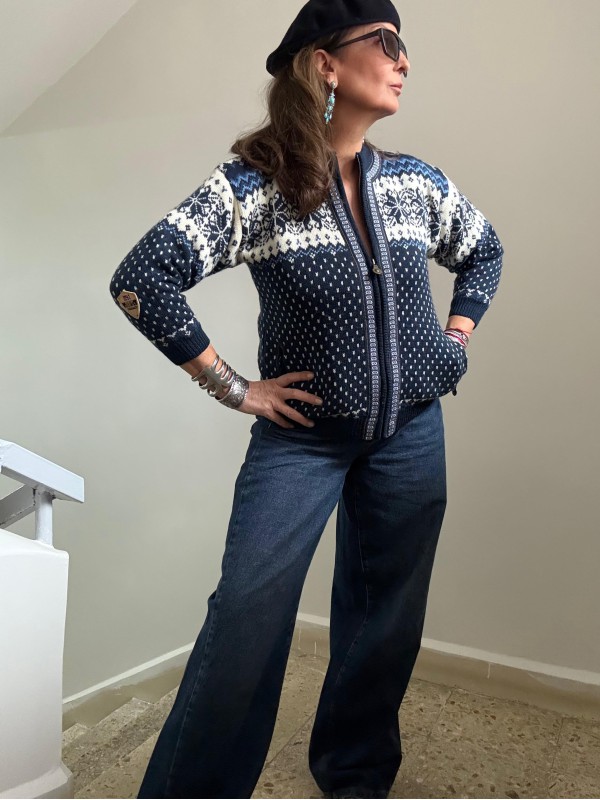 Vintage Windfjord Made in Norway Hırka /Mont Lacivert 