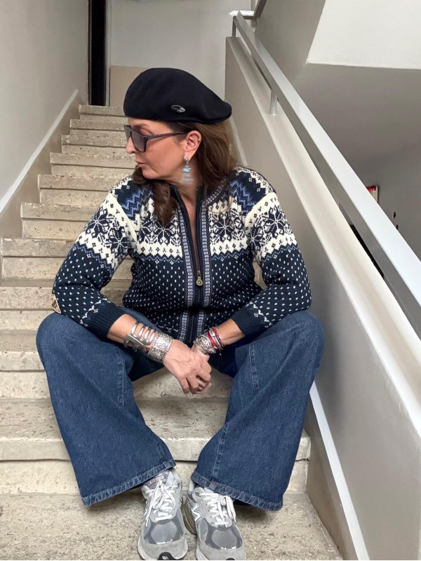 Vintage Windfjord Made in Norway Hırka /Mont Lacivert 