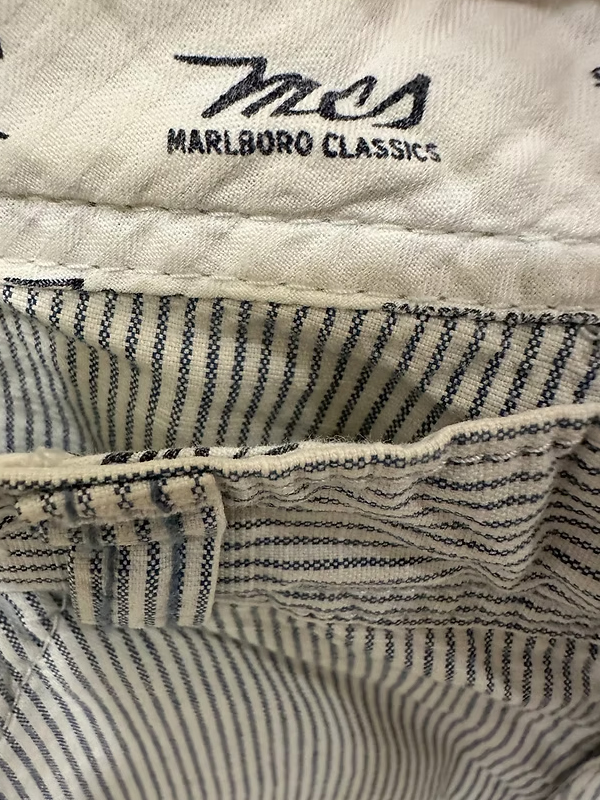 MARLBORO CLASSICS Vintage Çizgili Bermuda