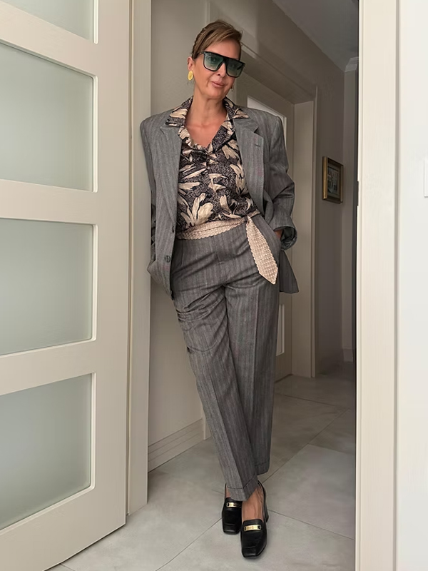 Vintage Made in Italy Keten Takım