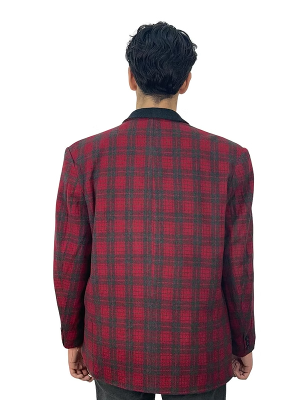 Vintage Made in Italy Ekose Blazer