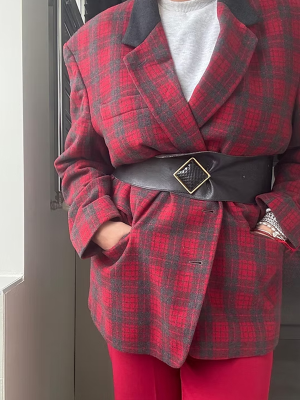 Vintage Made in Italy Ekose Blazer