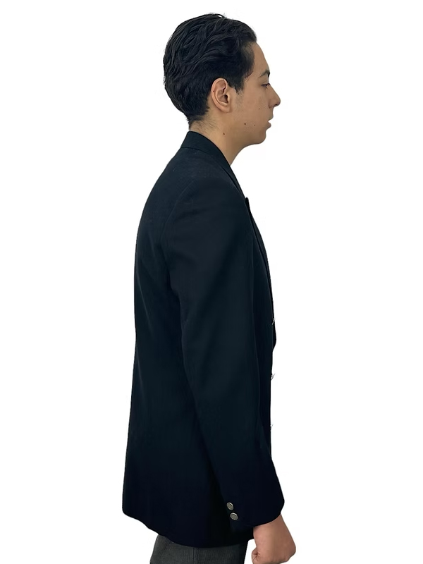 Vintage Lacivert Silver Düğmeli Kaşmir  Blazer