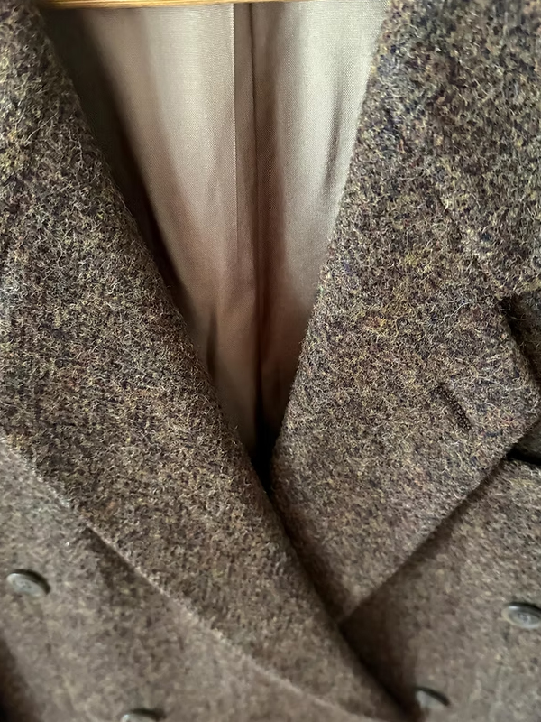 Balıksırtı Vintage Kruvaze Blazer