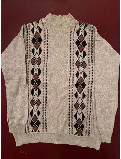 Vintage Karaca Yarım Balıkçı Kazak / Kahverengi