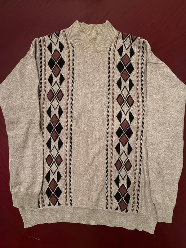 Vintage Karaca Yarım Balıkçı Kazak / Kahverengi