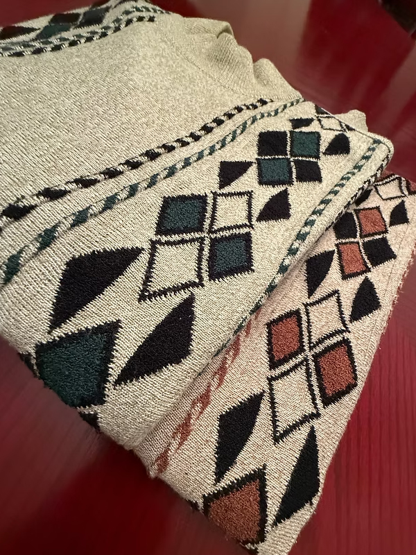 Vintage Karaca Yarım Balıkçı Kazak / Kahverengi