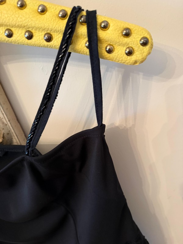 Vintage Faust Paris Dantel ve Boncuk İşlemeli Bluz