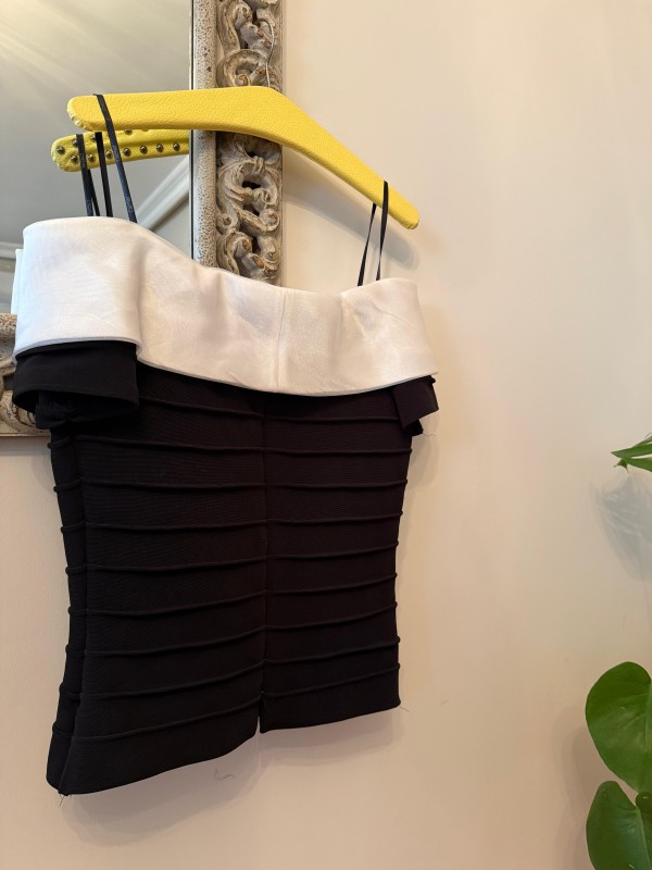 Vintage Cachet  Siyah-Beyaz Bluz