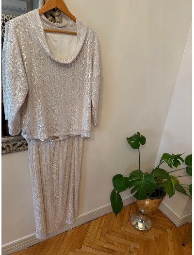 Vintage Full Payet Etek / Bluz Takım 