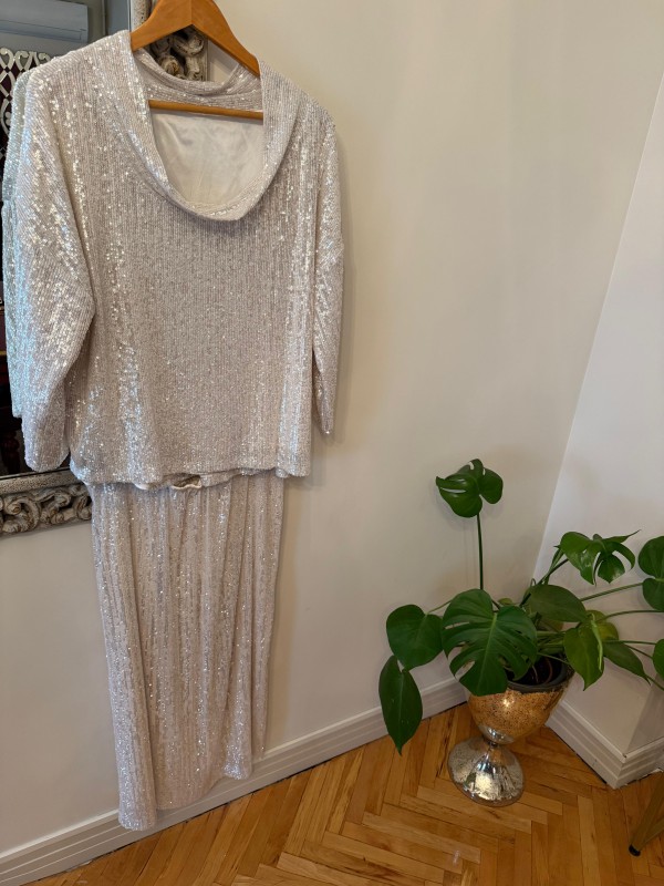 Vintage Full Payet Etek / Bluz Takım 