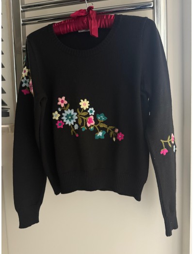 Moschino Jeans Çiçek Nakışlı Kazak