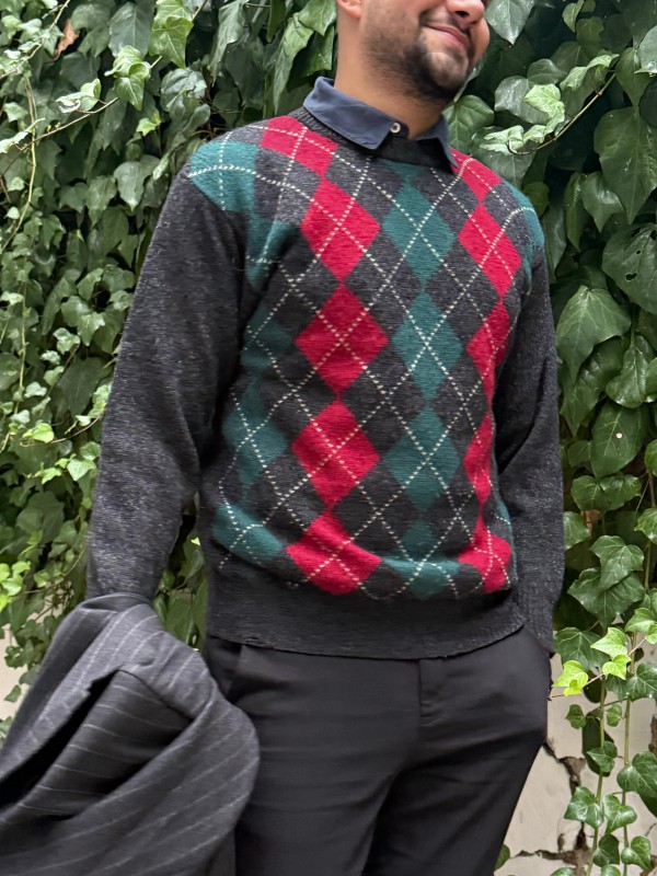 AHLENS-Vintage Shetland Wool Kazak