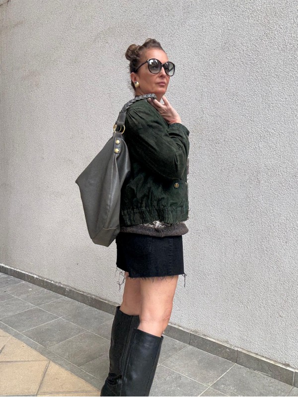 Basler Vintage Gold Düğmeli Nubuk Bomber