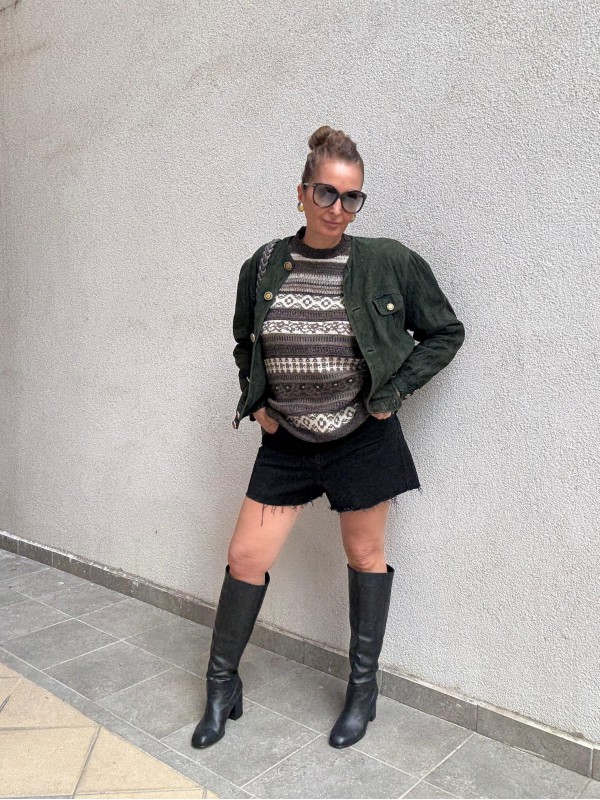 Basler Vintage Gold Düğmeli Nubuk Bomber