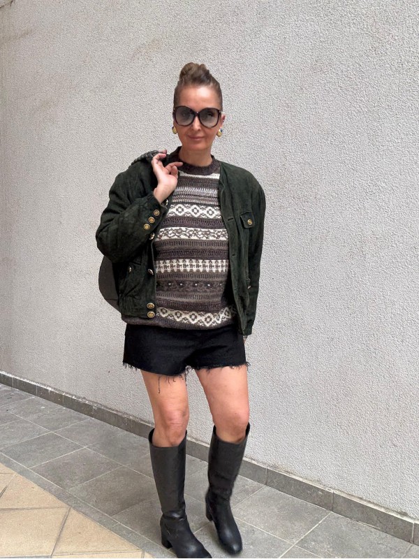 Basler Vintage Gold Düğmeli Nubuk Bomber