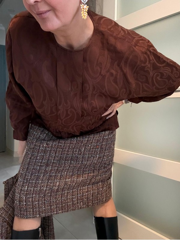 Beymen şal desenli bluz