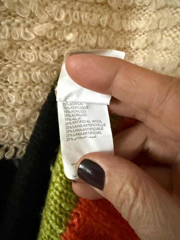 Blok Desenli Vintage Kazak