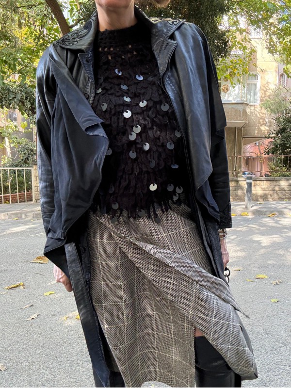 Armani Jeans Pullu Siyah Kazak