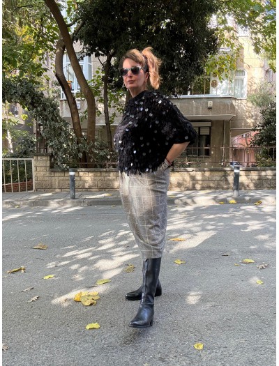 Armani Jeans Pullu Siyah Kazak