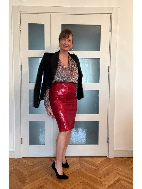 Vintage Leopar Desenli Gömlek