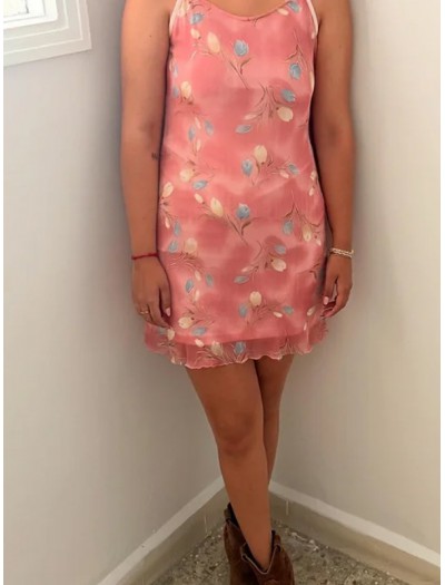 Y2K Floral Tül Elbise