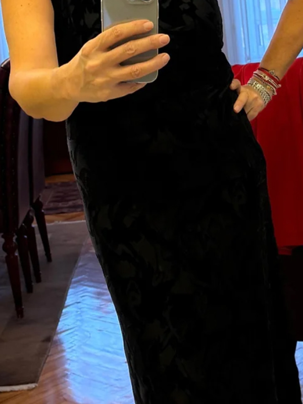 Polin Kadife Devore Elbise