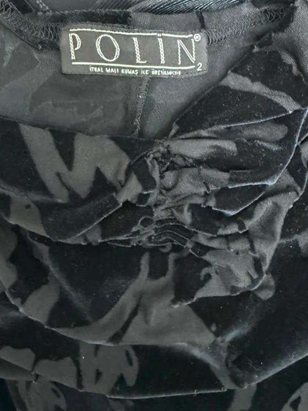 Polin Kadife Devore Elbise