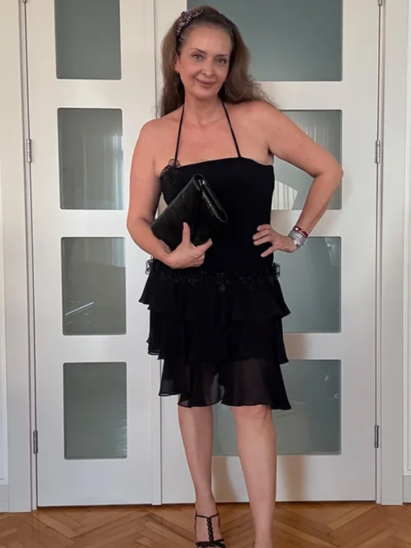 Vintage  Abiye  Siyah Elbise