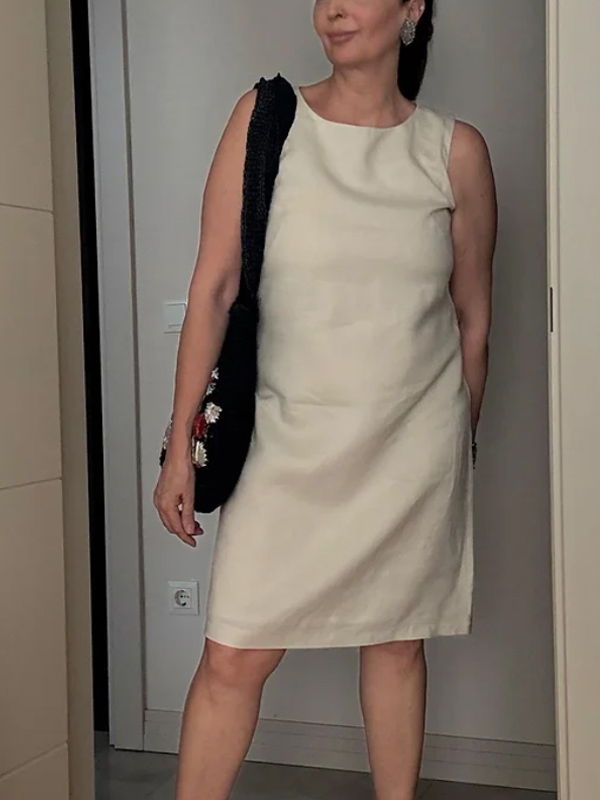 Vintage Keten Elbise