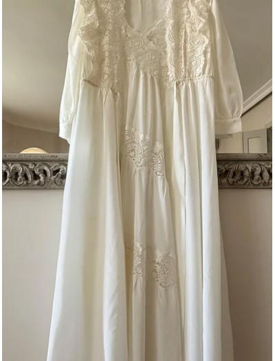 Vintage İpek Gecelik&Sabahlık Takım