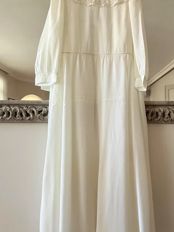 Vintage İpek Gecelik&Sabahlık Takım